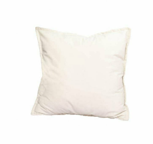 Ivory Velvet Throw Pillow