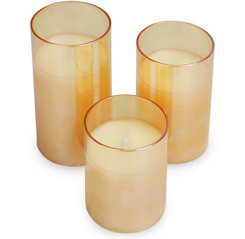 Peachy Gold LED Candles