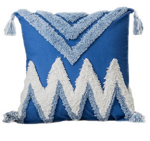 Bohemian Blue Throw Pillow