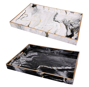 Black Marble Tray- Rectangle