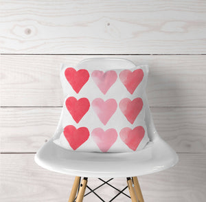 Watercolor Heart Pillow