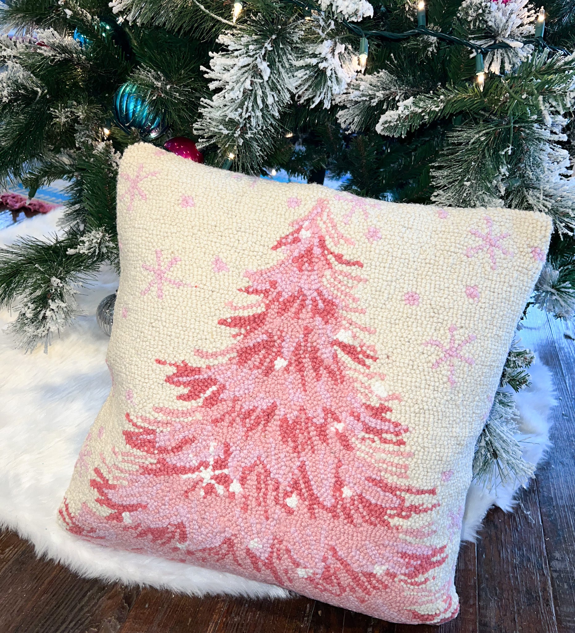 Pink Tree Hook Pillow