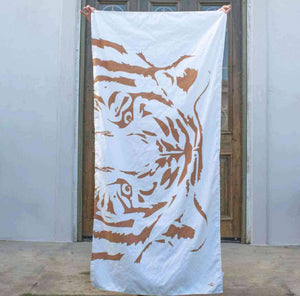 White Eye Of The Tiger Towel