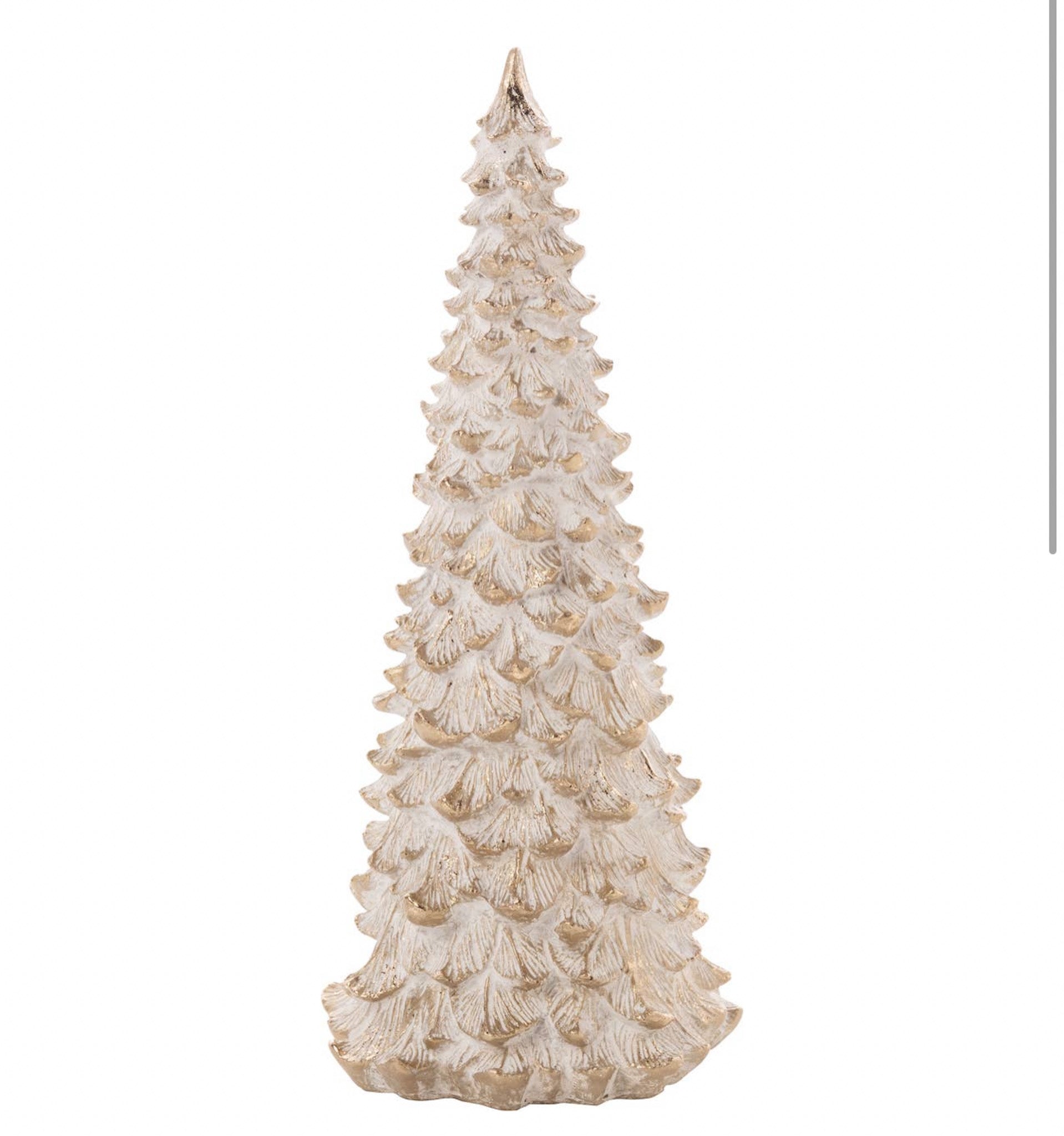 Gold and White Solid Tree