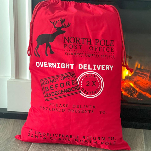 North Pole Over Night Delivery Bags